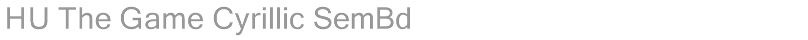 Hu The Game font preview